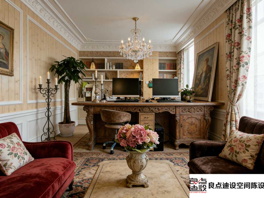 谁懂啊!这复古风办公室装修软装设计，把“松弛感”焊在我工位上了!